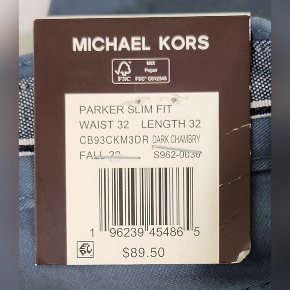 $90 Michael Kors Mens Parker Slim-Fit Stretch Pants - Picture 9 of 9